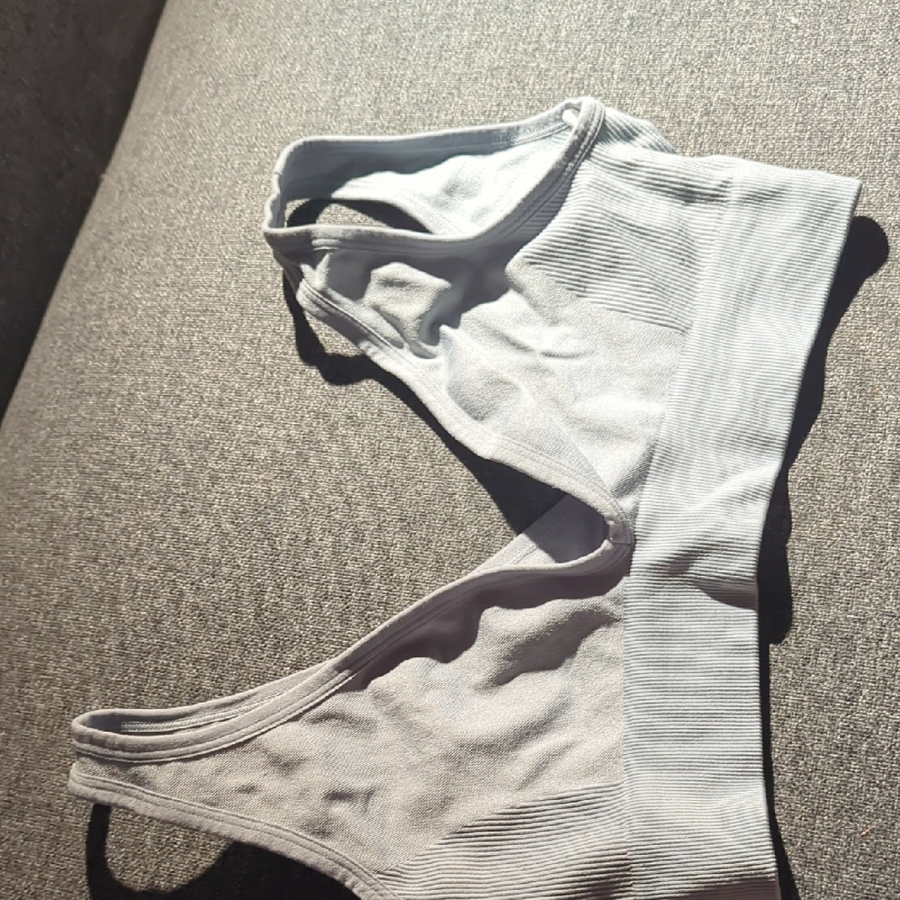 🔥2 For$12🔥 Gray Ribbed Sports Bra